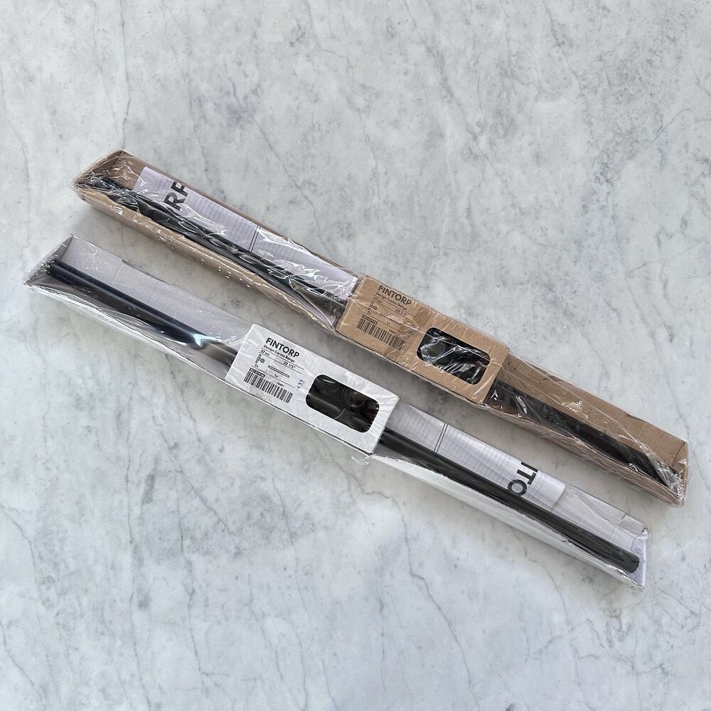 Lot of 2 New IKEA FINTORP 18481 Black Rail Rod by Carina Bengs 22.5" 502.019.06